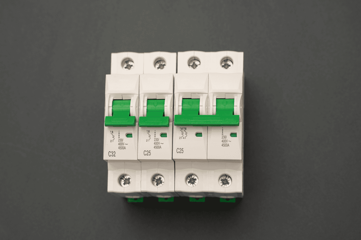 Circuit breaker switches being checked when an air conditioner will not start
