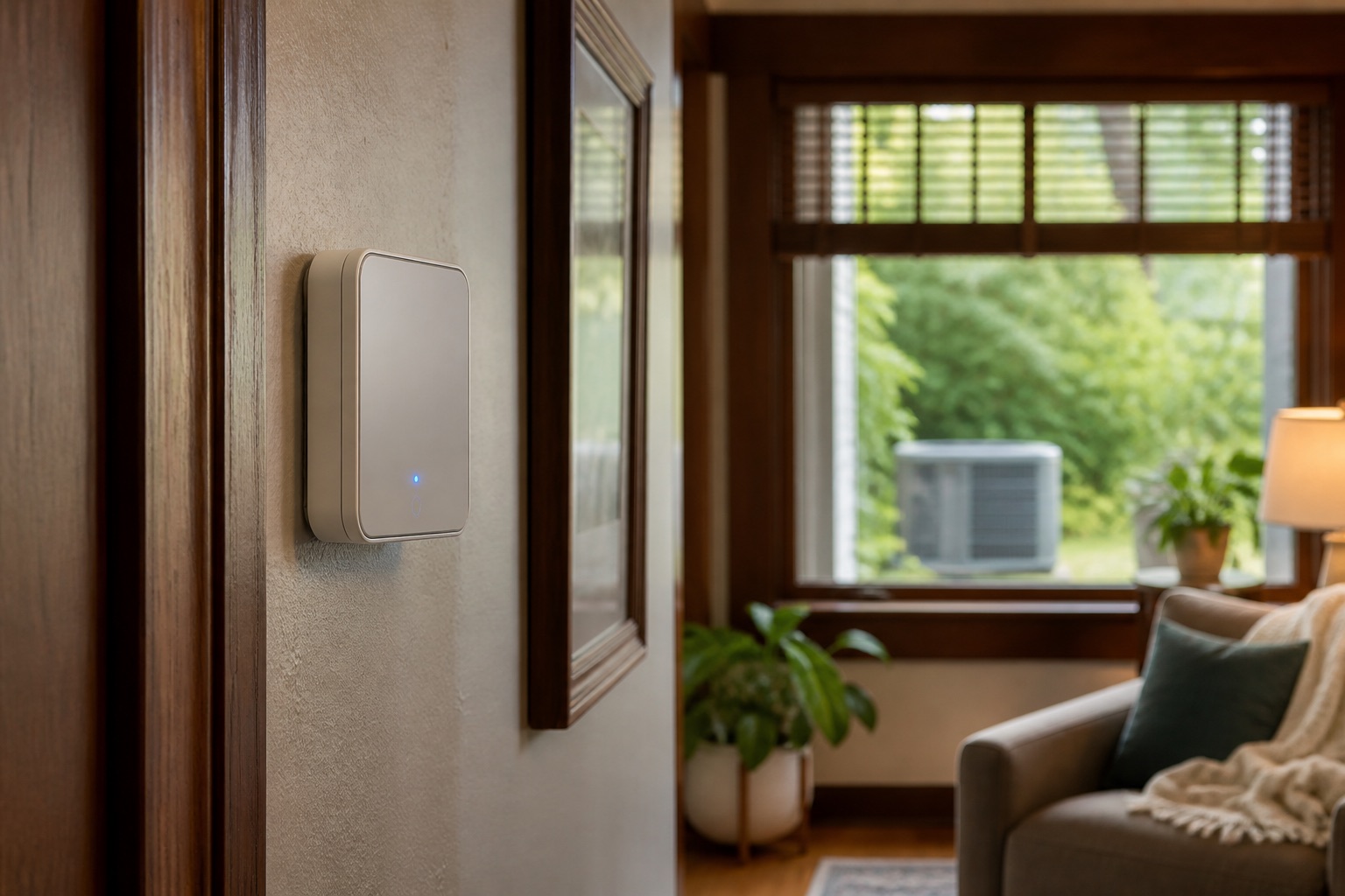 Wall thermostat and operating central air conditioner during a long cooling cycle