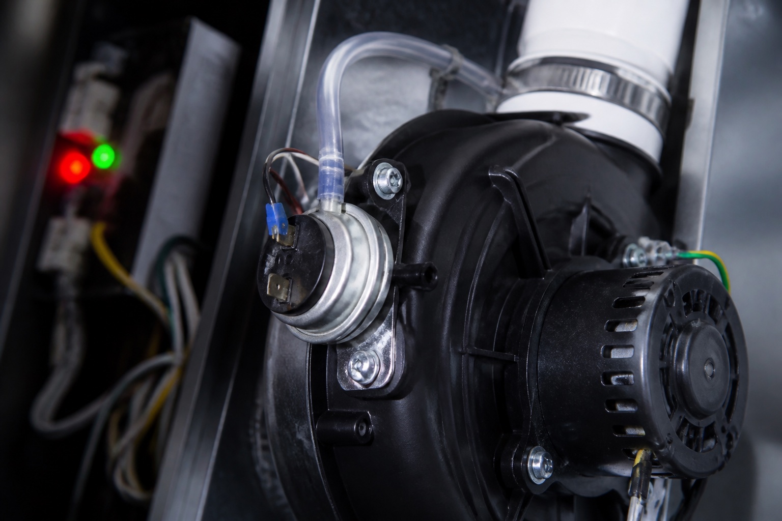 Furnace inducer motor and pressure switch assembly during short-cycling diagnosis