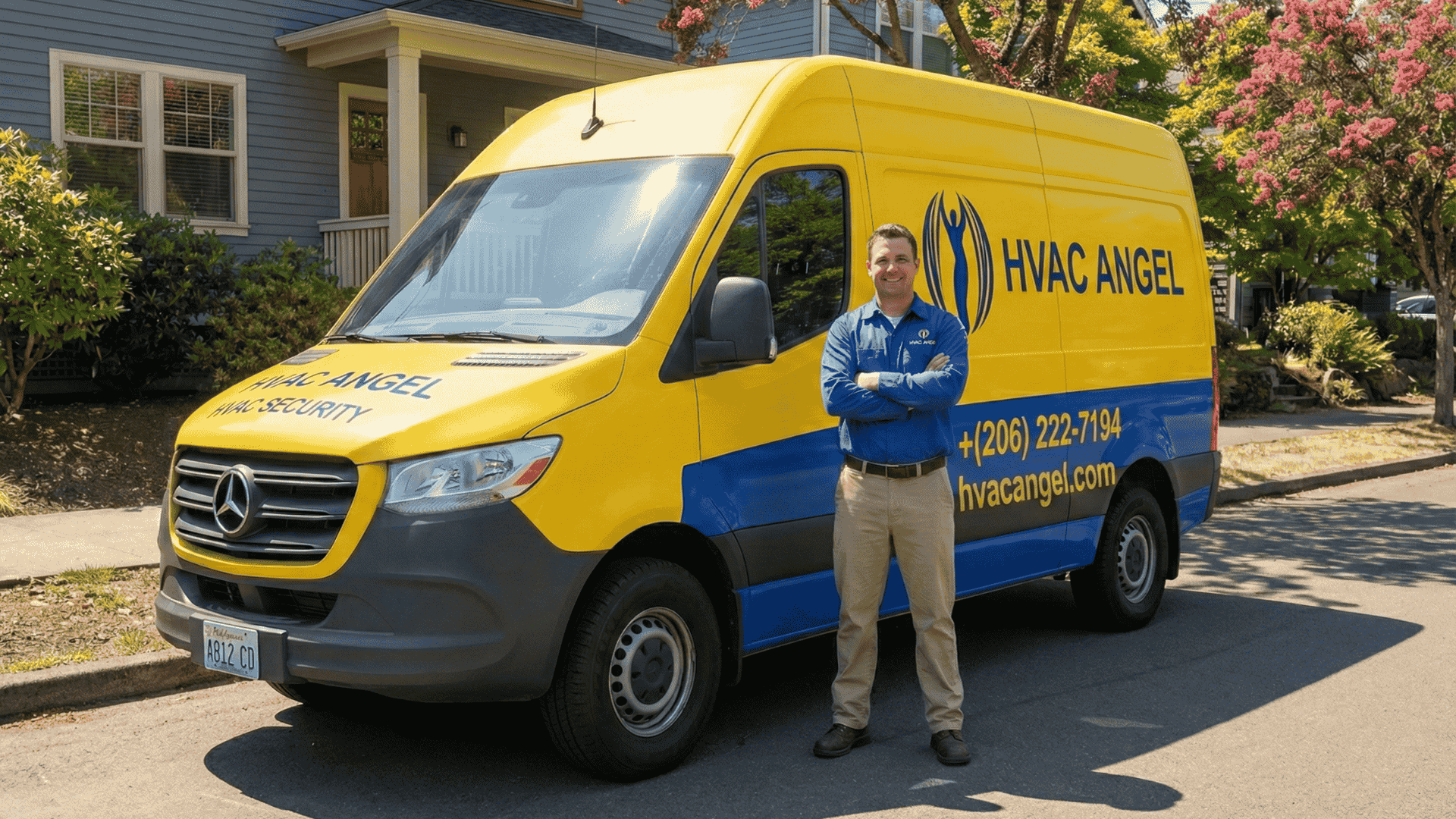 HVAC Angel service vehicle serving the Seattle area