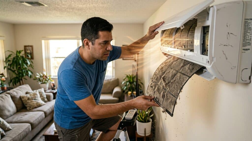 Dirt clogged air filter