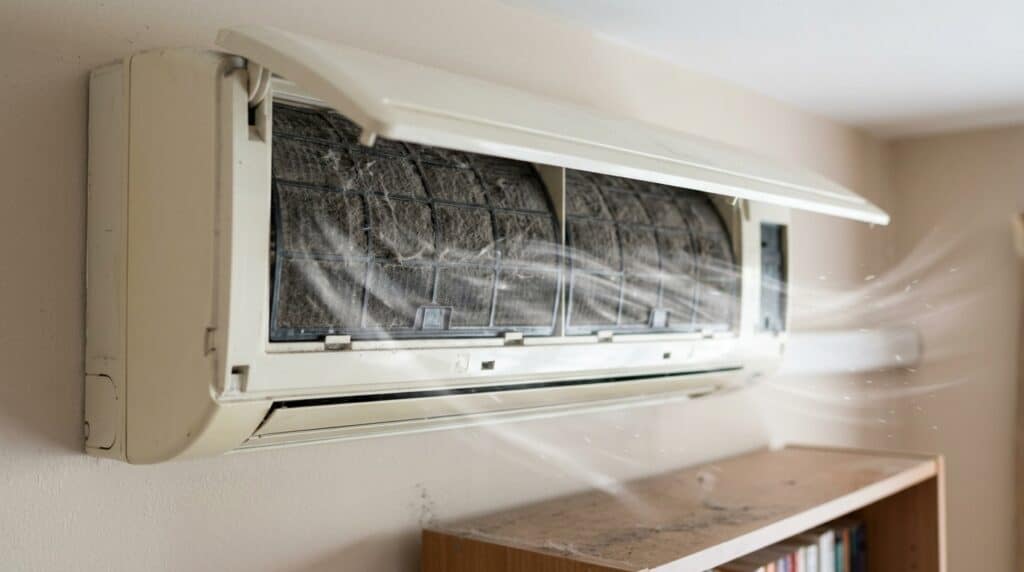 Ac whistling noise dirty filter